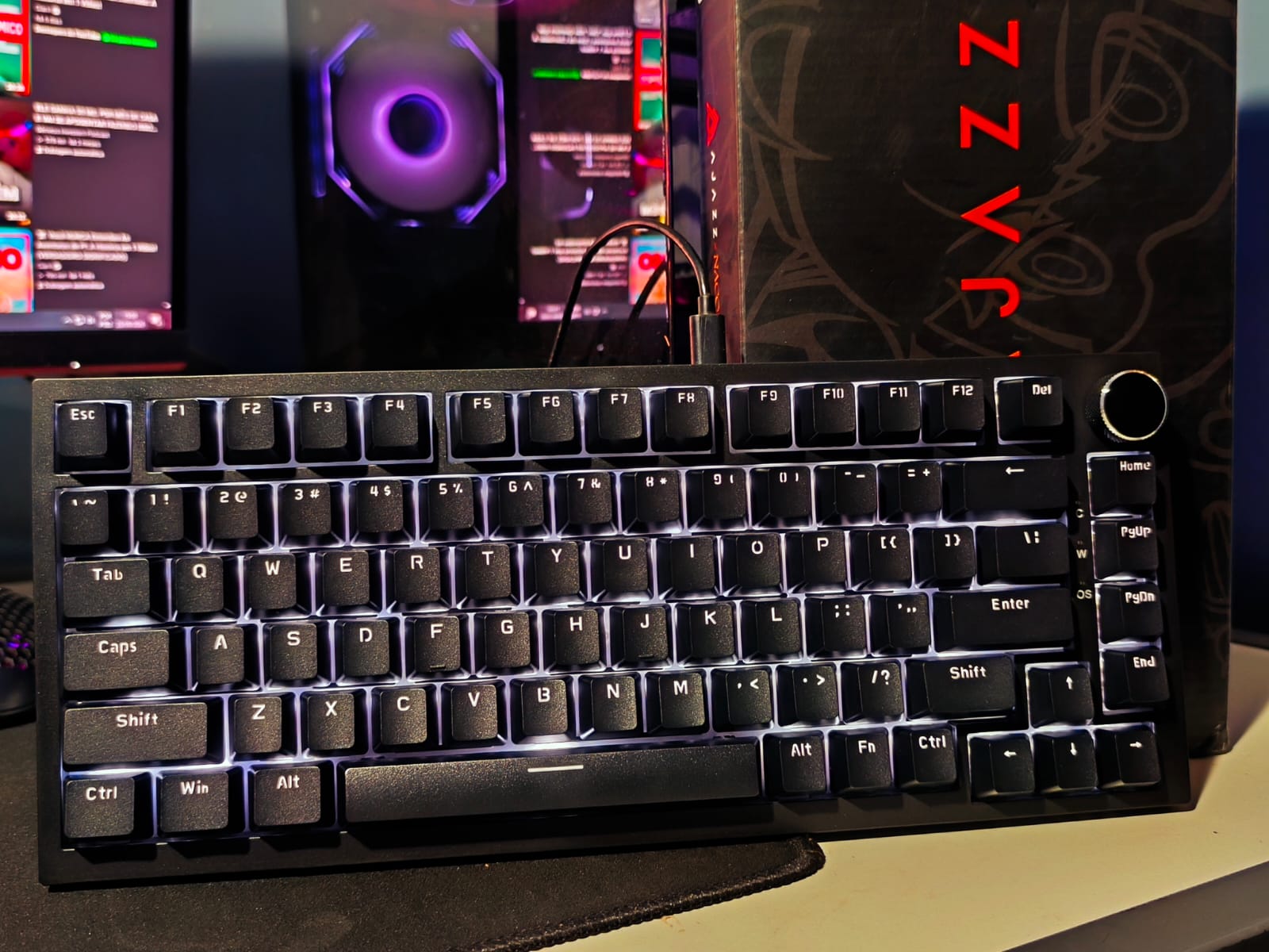 Teclado Ajazz AK820 75% Preto